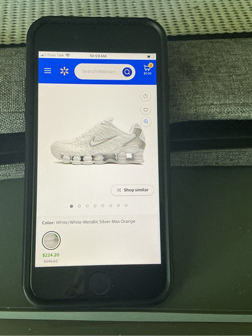 Nike Shox TL White/Metallic Silver Womens size 6